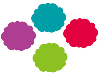 カラフルな吹き出しのイラスト素材