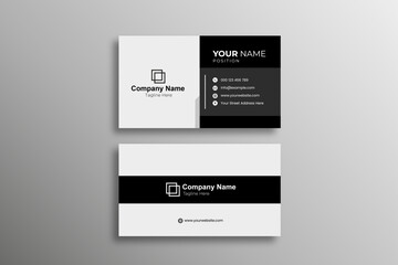 Minimalist black and white business card – elegant and modern design for corporate or personal branding