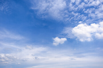 clear blue sky background,clouds with background, Blue sky background with tiny clouds. White fluffy clouds in the blue sky. 
