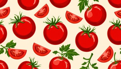 Seamless Tomato Pattern