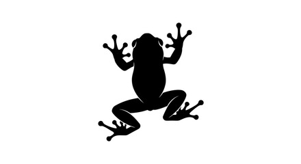 dramatic silhouette of a tree frog, isolated on a transparent background: perfect for logo design, print, or web use