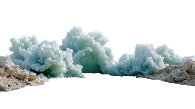 Salt formations in the desert : A detailed image of unique salt formations in a desolate desert landscape, displaying intricate textures and the raw, arid beauty of nature. 