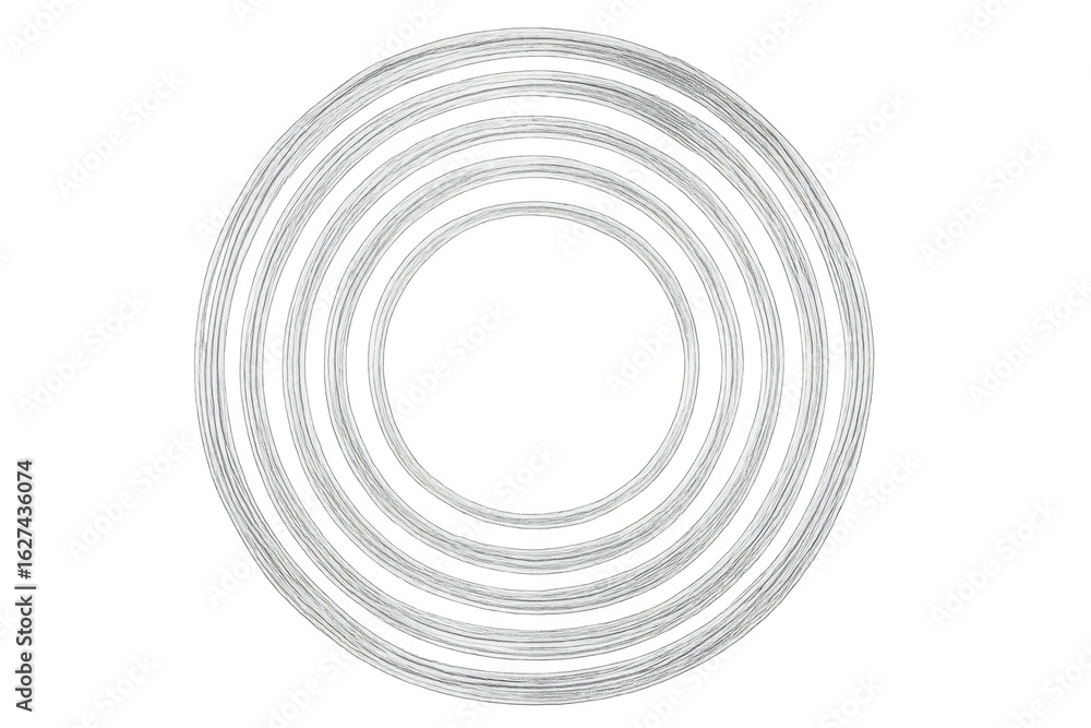 Aufkleber white concentric circles forming a beautiful and elegant design on a transparent background, ideal f