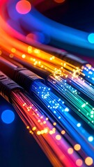 Colorful fiber optic cables