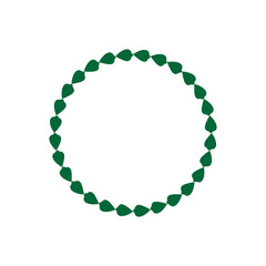 Obraz premium Green Leaf Heart Wreath Frame