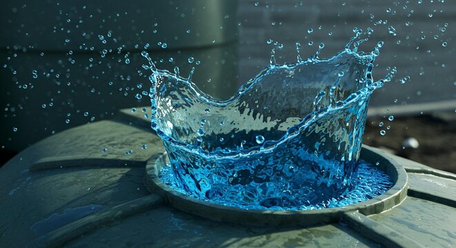 Water Droplet Splashing on Surface