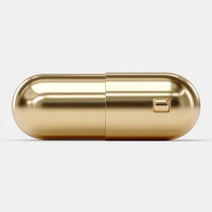 Naklejka premium Gold capsule, medicine, health