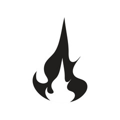 fire  logo icon illustration flat