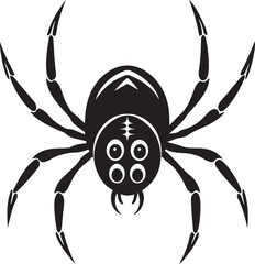 Editable clean and Retro Halloween spider vector or sticker. Cartoon comic groovy characters vector. Unique vector illustration of Halloween spider, vector icon illustration