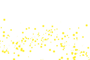 Firefly Lights Overlay, Dense Yellow Glowing Dots, Magical Night Sparkle Effect Isolated on Transparent Background for Creative Design and Photo Enhancement