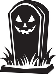 Editable clean and Retro tombstone vector or sticker. Cartoon comic groovy characters vector. Unique vector illustration of tombstone, vector icon illustration