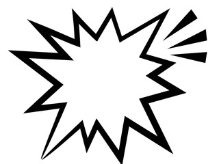 アメコミ風の感情爆発系の吹き出し