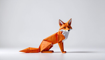 folded origami fox