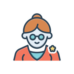 Obraz premium Color illustration icon for influencer relations