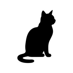Hand Drawn Cat Silhouette