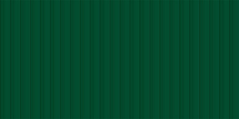 Green shipping container wall. Seamless vertical metal panel texture with embossed ridges and industrial design. Cargo container backdrop. Realistic vector illustration.