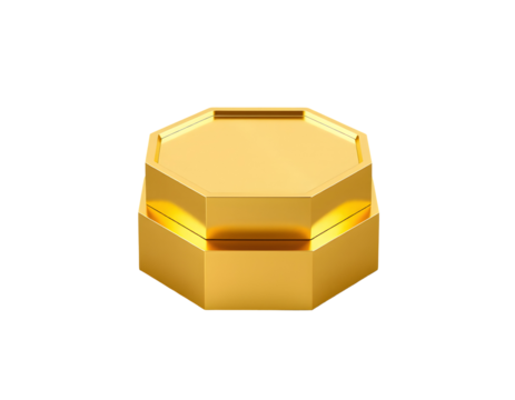 Golden Hexagonal Box