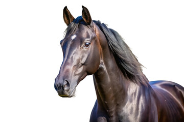 Horse with a black mane and tail