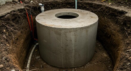 Concrete Septic Tank Isolated on Transparent Background
