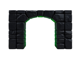 Stone Archway with Glowing Portal