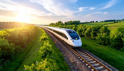 fast train on the road