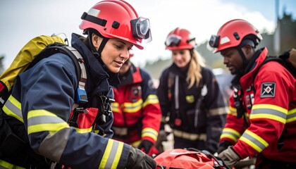 group of firefighters