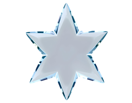 Crystal Star - Six-Pointed Snowflake Decoration