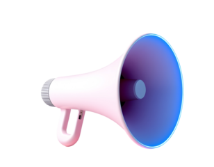 Pink and Blue Megaphone Icon