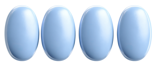 Light-blue oval shapes in a row