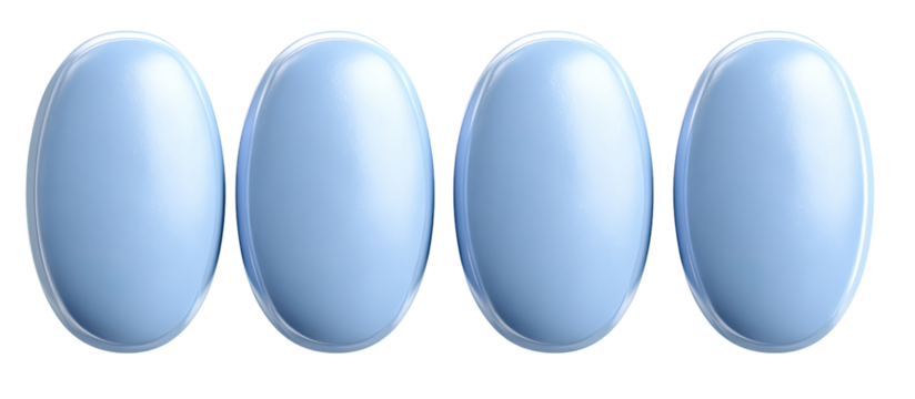 Light-blue oval shapes in a row