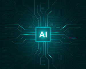 Geometric background and high tech circuit board connection system