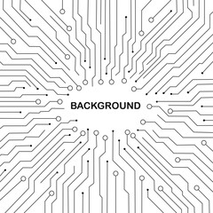 Geometric background and high tech circuit board connection system