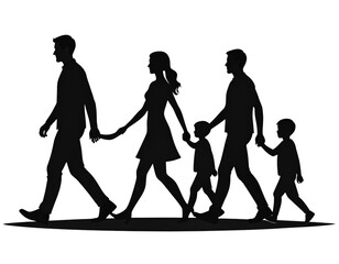 silhouettes of people