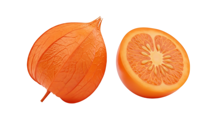 Vibrant Orange Physalis and Citrus Segment.