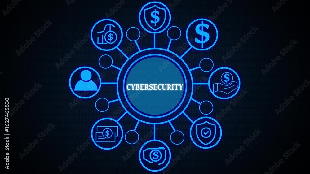 Aufkleber cybersecurity ,business, technology, internet and networking concept ,blockchain business concept ,d