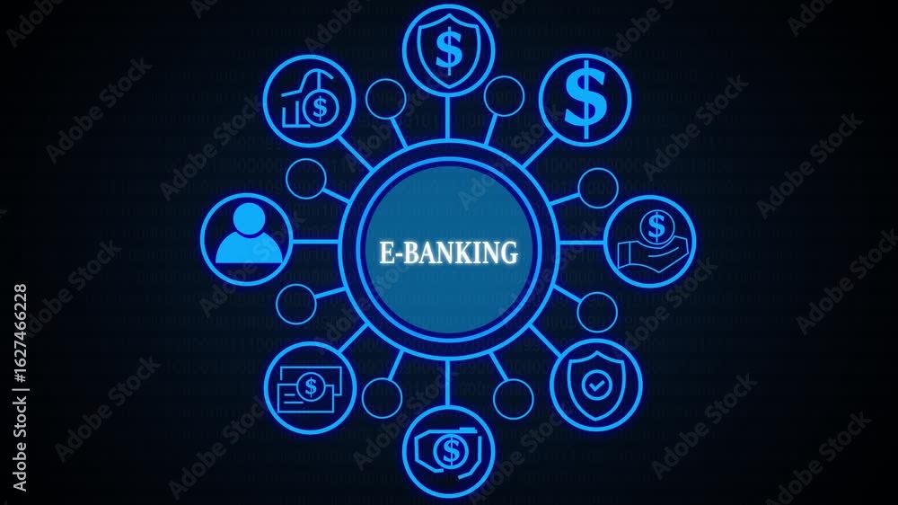 Aufkleber e-banking ,business, technology, internet and networking concept ,blockchain business concept ,decen