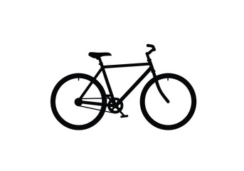 Obraz premium Bicycle Silhouette on White Background Image