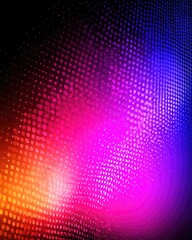 Abstract colorful wave of dots, vibrant hues