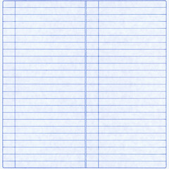 blue lined off white blank paper form