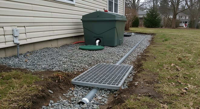 Rainwater Harvesting System with Drainage