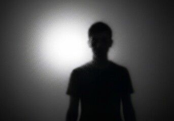 silhouette of a woman, Vintage distressed scratched old photo light leaks, film grain, dust and scratches texture overlay with vignette border. Dirty grunge analog 8k widescreen retro effect backgroun