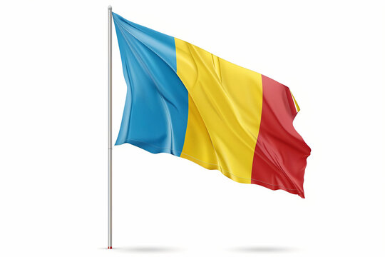 Chad Flag, Chad Independence Day, 11th August Celebration, African National Flag, Republic of Chad, Vector Flag Illustration, Chad National Day, Yellow Blue Red Flag, Crossed Flags Vector isolated on 