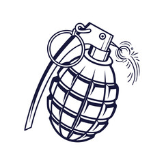 Fototapeta premium Bomb icon isolated on white background, Adobe Illustrator Artwork