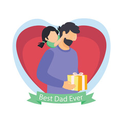 Best Dad  Vector illustration which can easily modify or edit