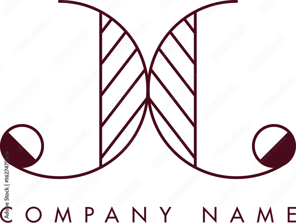 Poster minimalist cc circular monogram logo design with bold lines and elegant style