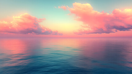 Obraz premium Ocean sunset paints the sky