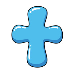 Obraz premium Rounded Cross Shape Illustrator Artwork