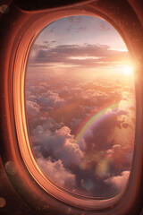 Fototapeta premium The View from Above: A Look Out the Airplane Window 