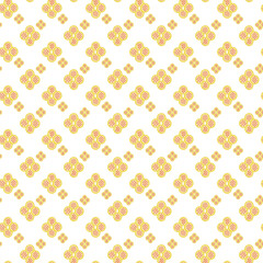 Colorful Abstract Floral Pattern with Four-Petal Symmetry on White Background