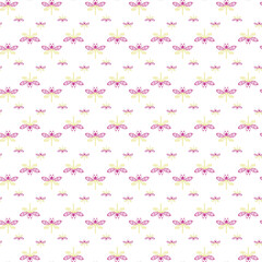  Dragonfly Pattern on a White Background